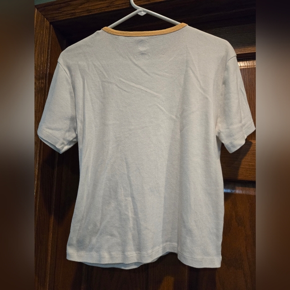 PACSUN, Women's size Large, Tee, Short Sleeve, Pacific Sunwear, Yellow, White - Picture 6 of 6